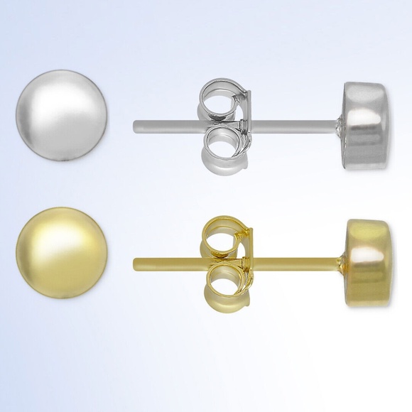 Giani Bernini 2 Pair Set Two-Tone Sterling Silver Mini Circle Stud Earrings - Picture 1 of 1